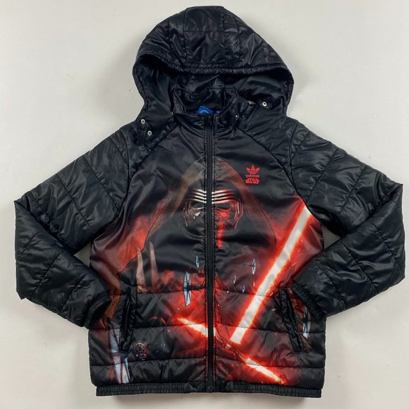 NWOT Adidas Kylo Ren Star Wars Puffer Jacket Youth Boys Large - Picture 1 of 8